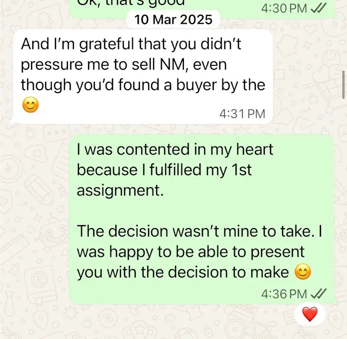 not my decision to take