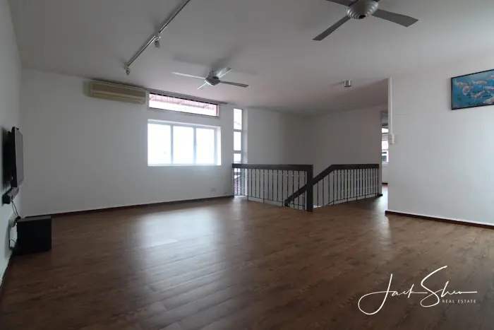 The living room, after they left.