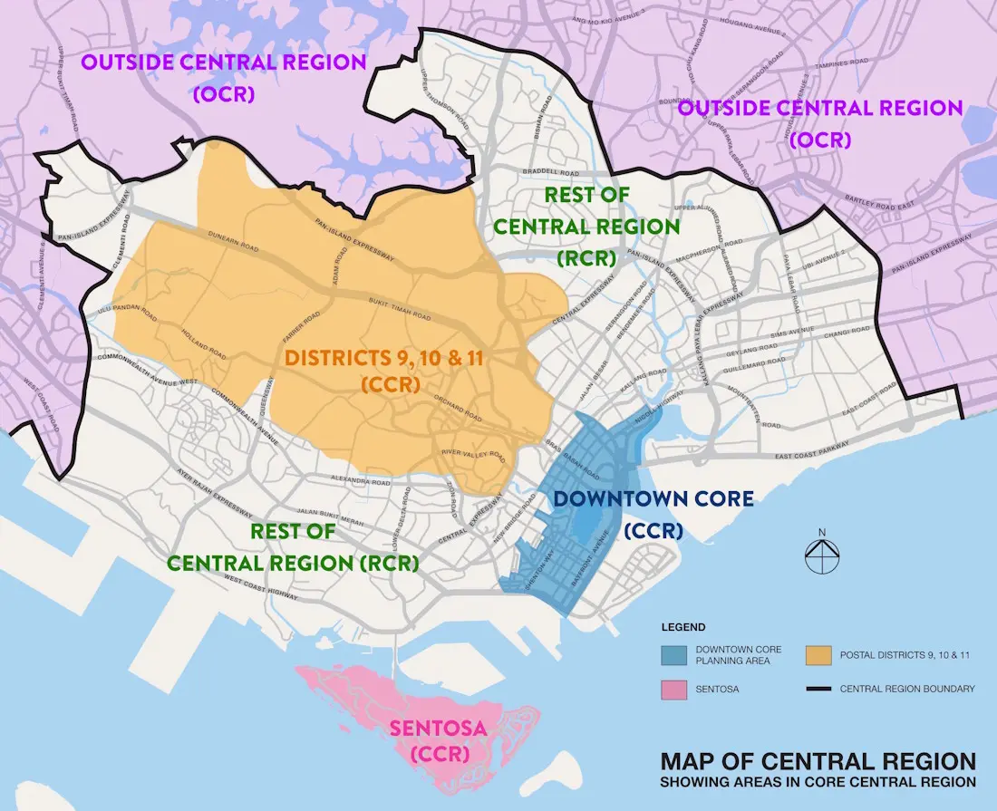 Singapore Core Central Region <Map